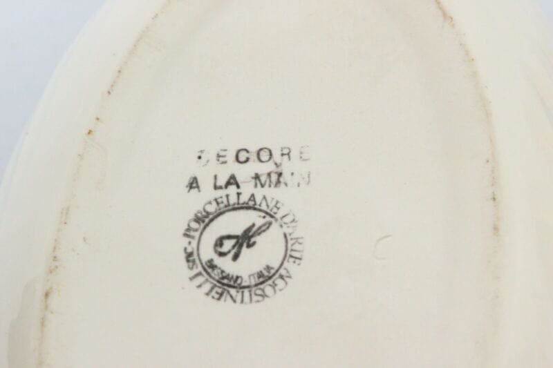 Uovo da collezione vintage in ceramica di bassano scatola portagioie anni 50 Ceramiche e Porcellane