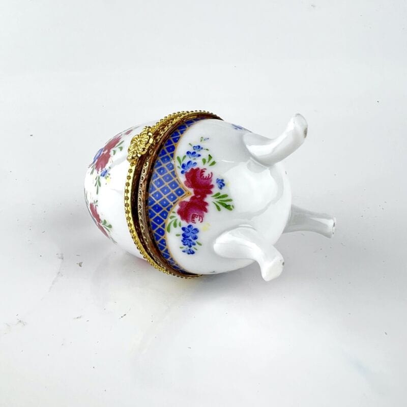 Uovo da Collezione vintage in Porcellana bianca ceramica scatola portagioie Ceramiche e Porcellane