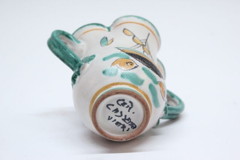 Vaso in ceramica di vietri porta fiori caraffa brocca vintage Vasetto CASSETTA . Ceramiche e Porcellane