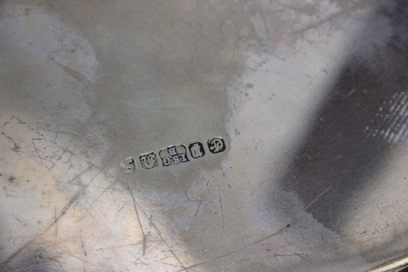 Vassoio antico in sheffield guantiera in silver plated Sheffield & Argento