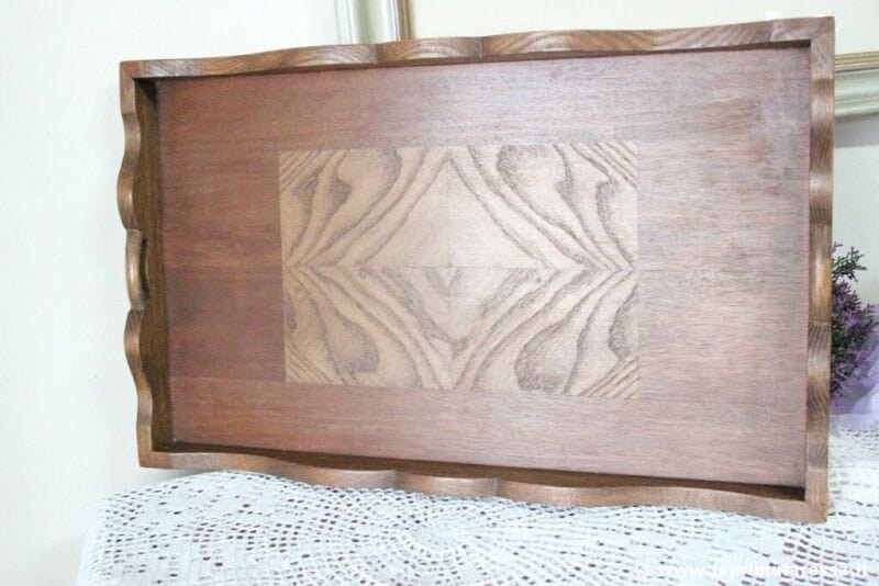 VASSOIO D'EPOCA IN LEGNO FORMA RETTANGOLARE cm 28X46 - VINTAGE WOODEN TRAY Complementi d'arredo