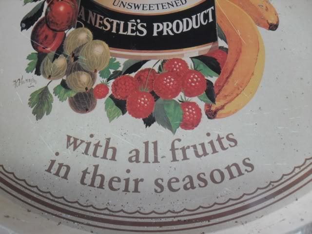 VASSOIO VINTAGE IN LATTA PUBBLICITA' NESTLE'S MILK cm 33 - VINTAGE TIN TRAY Pubblicità vintage