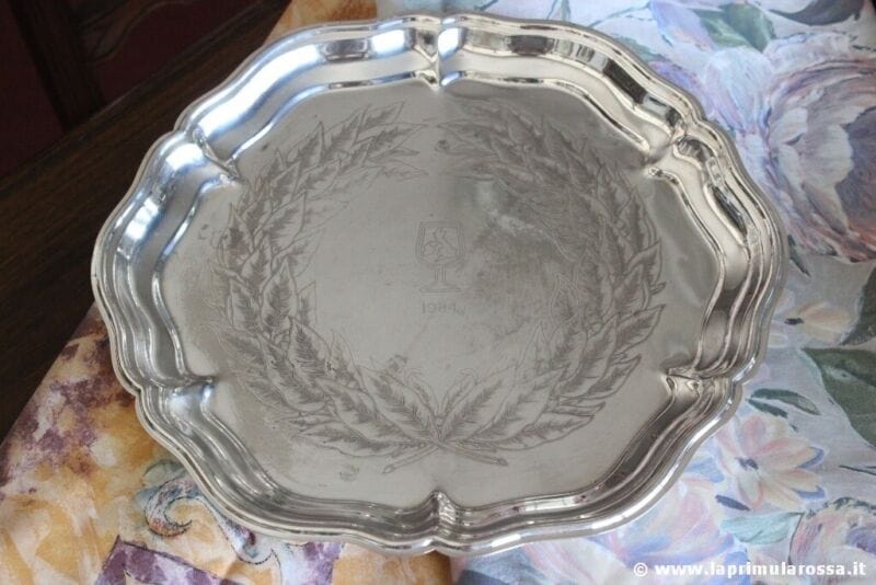 Vassoio vintage in silver plated cm 33 anno 1984 guantiera epns tray Sheffield & Argento