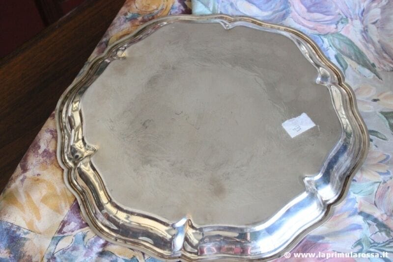 Vassoio vintage in silver plated cm 33 anno 1984 guantiera epns tray Sheffield & Argento