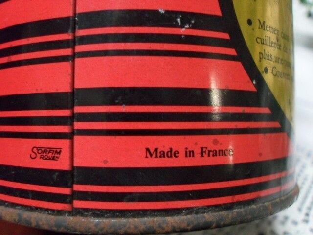 VECCHIA SCATOLA IN LATTA DA TE' CHINE EXTRA VINTAGE FRENCH TEA TIN BOX Pubblicità vintage