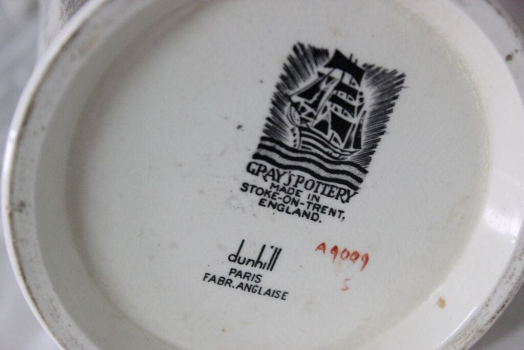 VECCHIO BOCCALE IN CERAMICA CON POESIA TOM MOORE / GRAY'S POTTERY OLD BEER STEIN Birra & dintorni