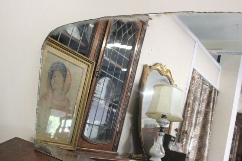 Vecchio specchio sagomato antico senza cornice specchiera da parete d epoca 800 Complementi d'arredo