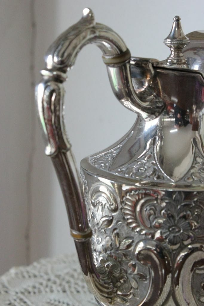 VERSATOIO ANTICO IN SHEFFIELD JAMES DIXON & SONS CARAFFA INGLESE EP. 800 TEIERA Sheffield & Argento