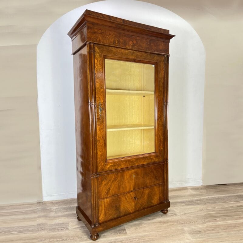 Vetrina antica 800 cristalliera armadio credenza libreria stile Luigi FIlippo Arredamento