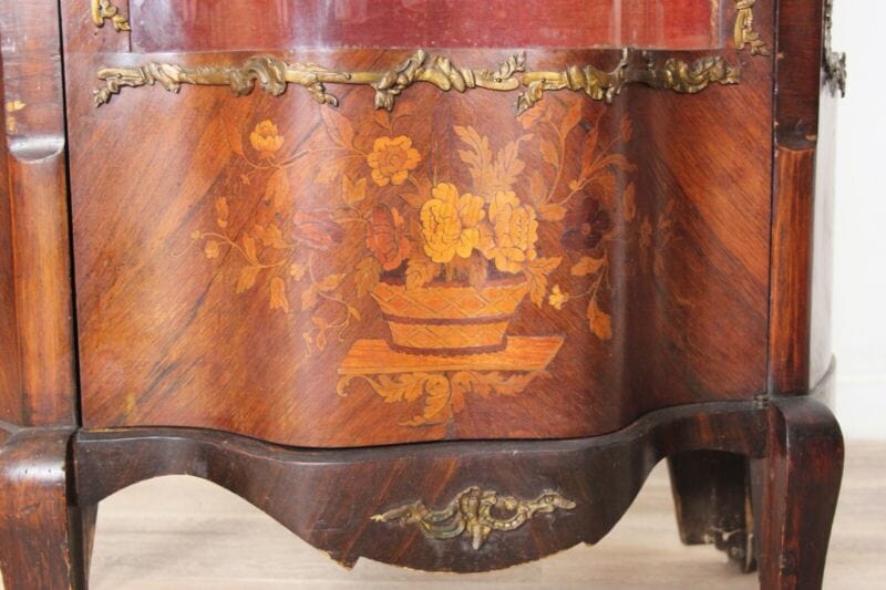 Vetrina antica cristalliera in legno vetrinetta francese mobile napoleone III Arredamento