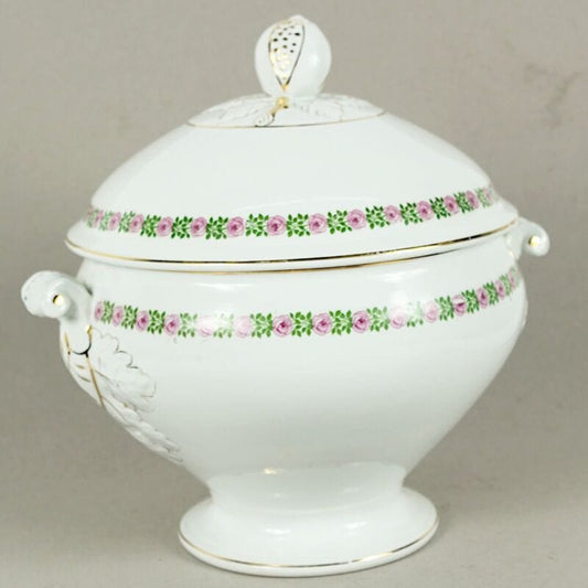 Zuppiera antica in ceramica bianca vecchia legumiera d'epoca Sci Laveno Verbanum Ceramiche e Porcellane