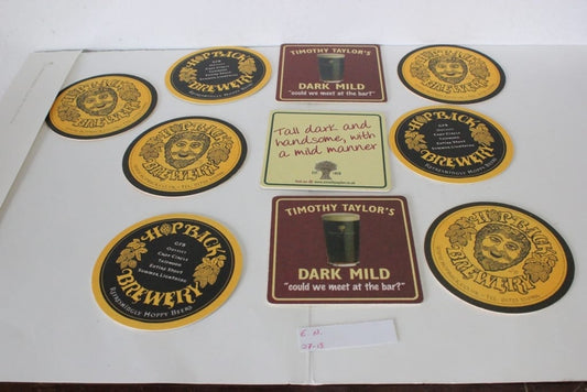 10 SOTTOBICCHIERI VINTAGE DA PUB HOP BACK BREWERY  TIMOTHY TAYLOR'S Categoria  Boccali