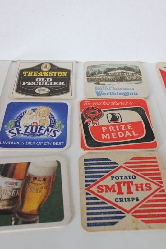 11  SOTTOBICCHIERI VINTAGE DA PUB  TUBORG  PRIZE MEDAL  HOLD HOOKY  SEZOENS Categoria  Boccali