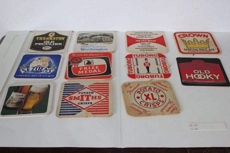 11  SOTTOBICCHIERI VINTAGE DA PUB  TUBORG  PRIZE MEDAL  HOLD HOOKY  SEZOENS Categoria  Boccali