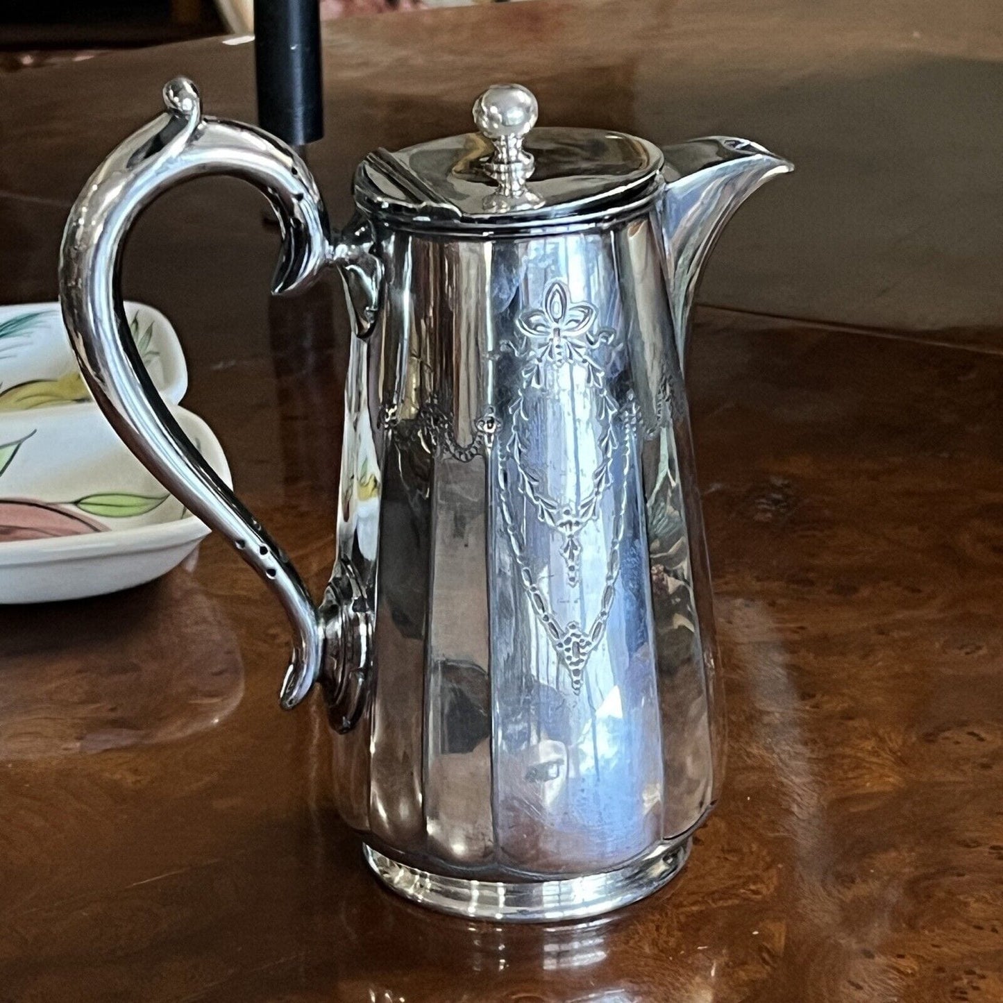 Antica caffettiera inglese in argento silver plated sheffield teiera d'epoca 900