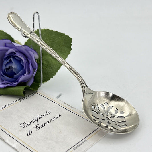 Cucchiaio posata in argento antico silver plated colino spargi zucchero ' 900