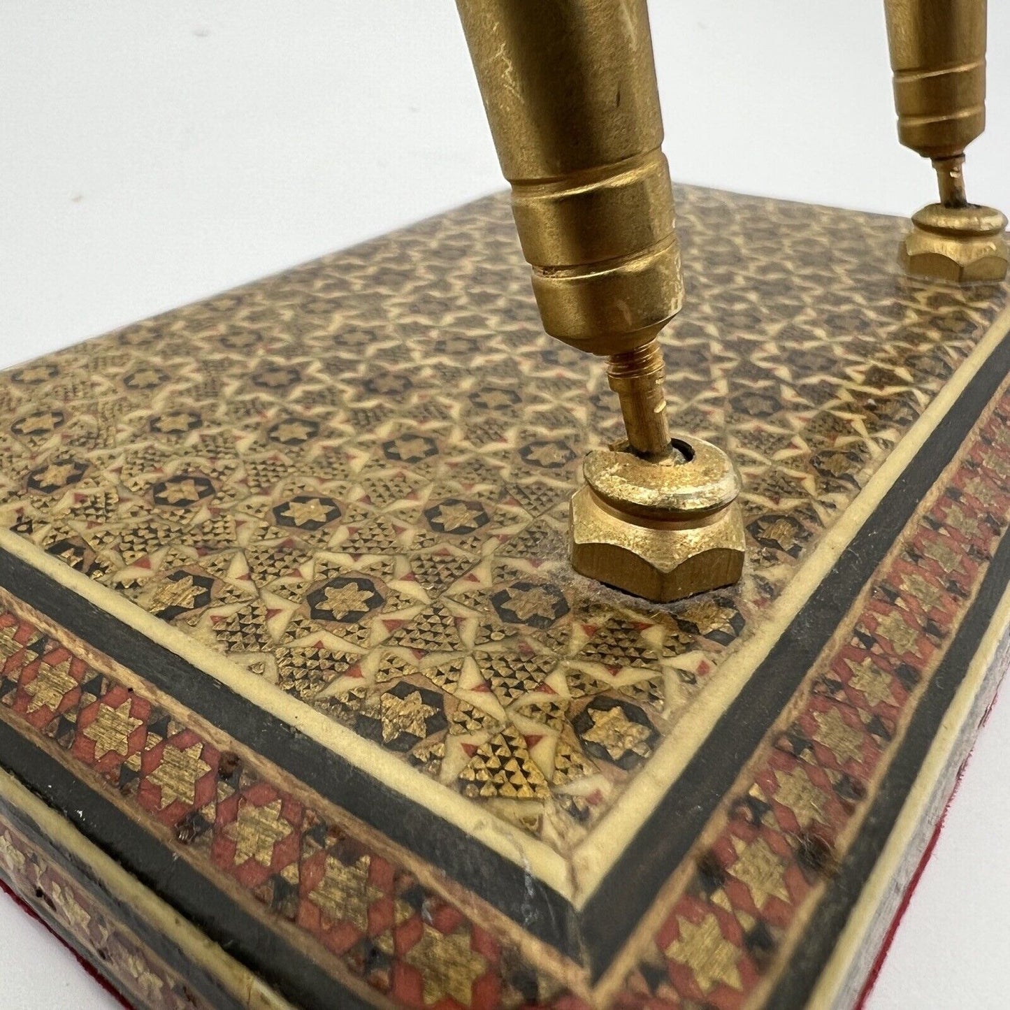 Portapenne stiloforo da scrivania stile persiano mosaico Katham anni 70 vintage
