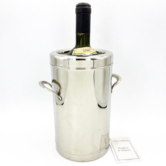 Glacette in argento silver plated vintage secchiello per da vino portabottiglia