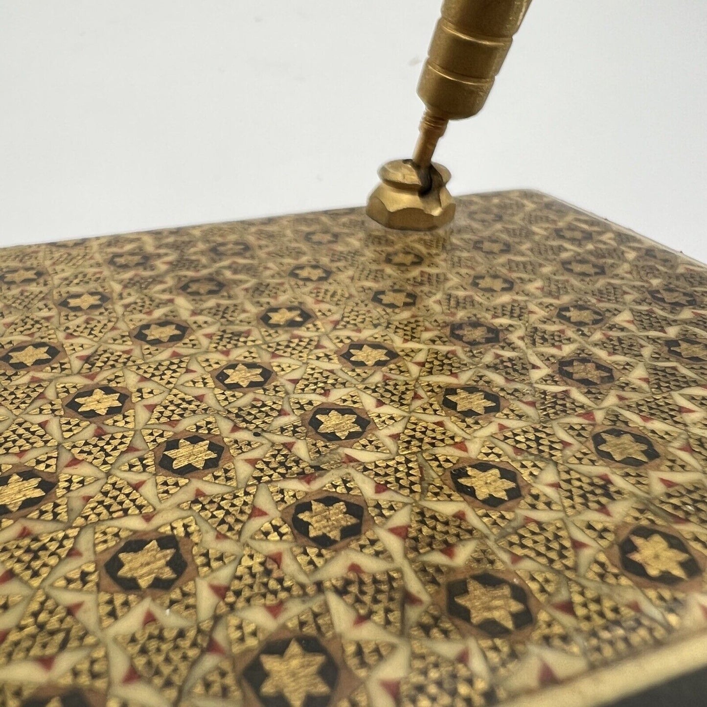 Portapenne stiloforo da scrivania stile persiano mosaico Katham anni 70 vintage