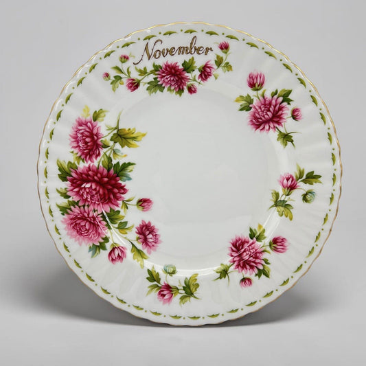 Piatto da dolce per frutta Royal Albert mese Flower Of The Month NOVEMBRE 21 cm Categoria  Servizio tazze - Tazze