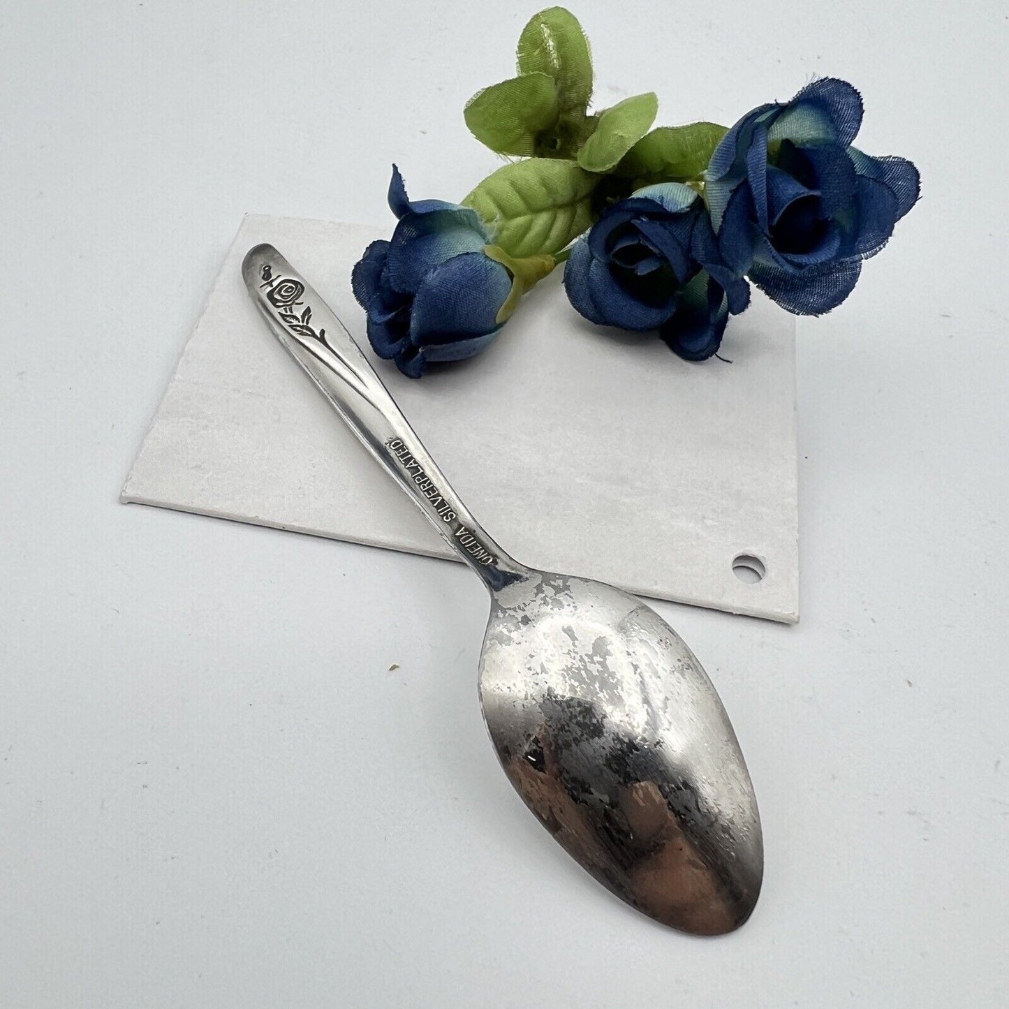 Cucchiaino cucchiaio in argento sheffield antico silver plate inglese art Noveau
