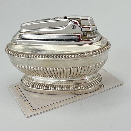 Accendino Ronson vintage da tavolo a gas anni 70 80 in Argento silver plated Categoria  Oggetti per fumatori