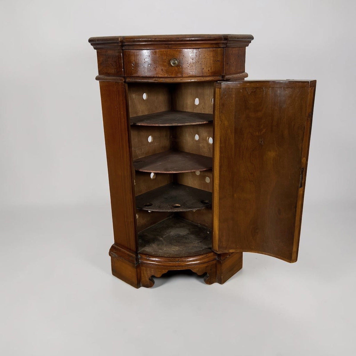 Angoliera in legno stile antico '800 mobile angolo rustico arte povera classico Categoria  Vetrine