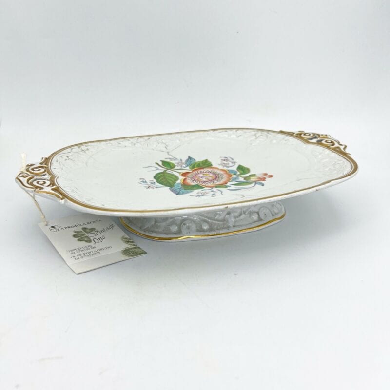 Antica alzata alzatina in ceramica Inglese centrotavola epoca 800 piatto fiori Categoria  Alzate