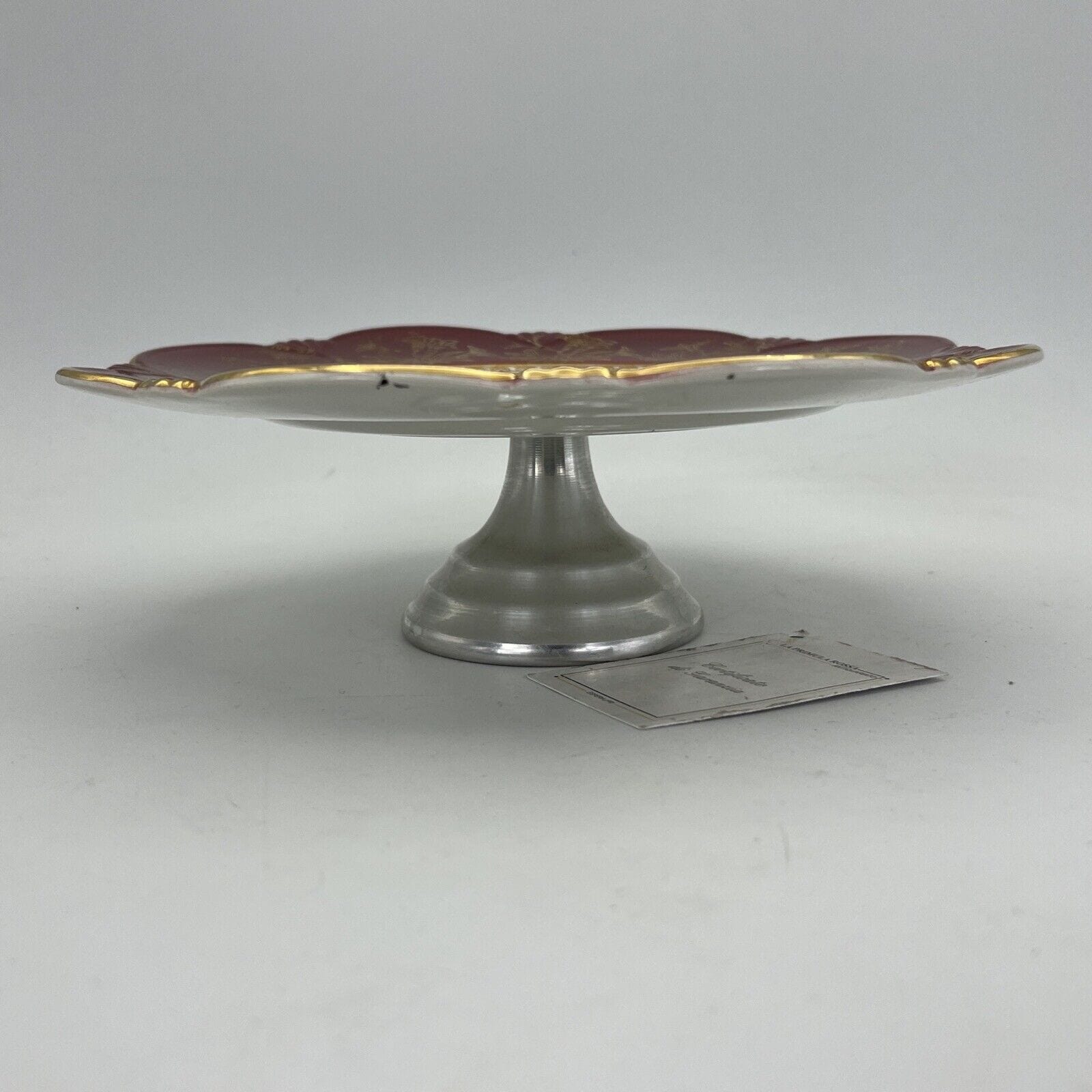 Antica alzata alzatina in ceramica porta dolci fruttiera anni '40 decoro Frutta Categoria  Alzate