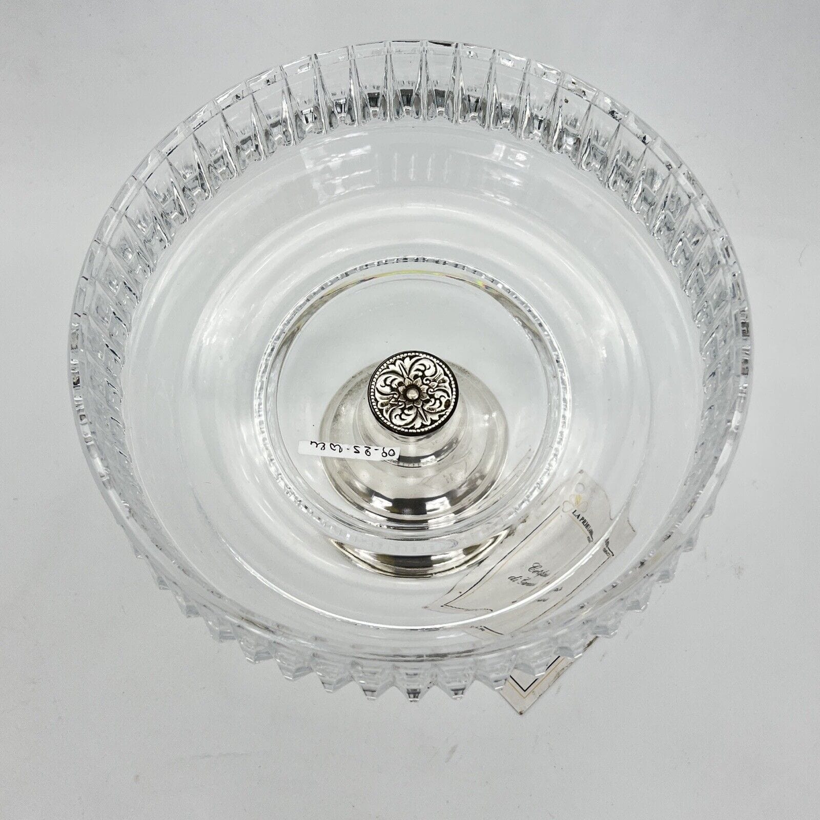 Antica Alzata centrotavola in argento 800 e cristallo molato fruttiera alzatina Categoria  Sheffield & Argento