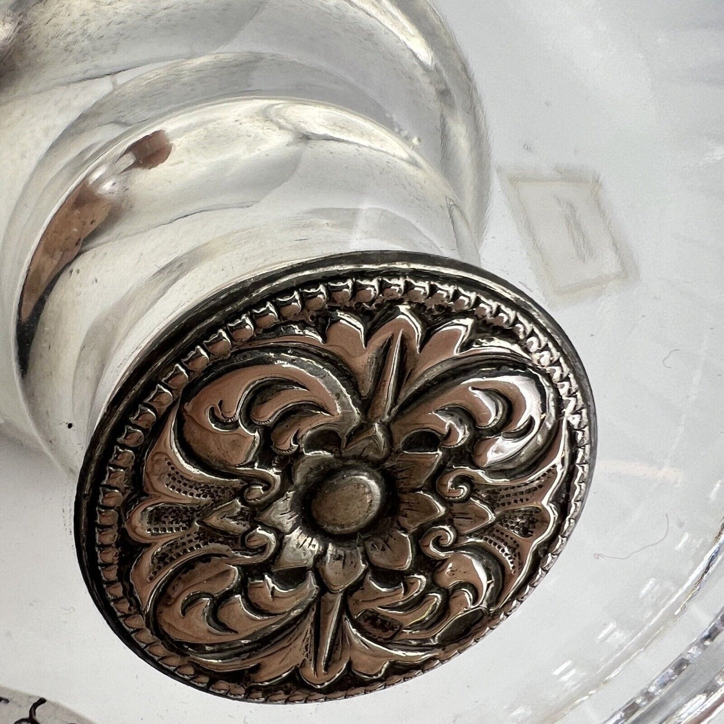 Antica Alzata centrotavola in argento 800 e cristallo molato fruttiera alzatina Categoria  Sheffield & Argento