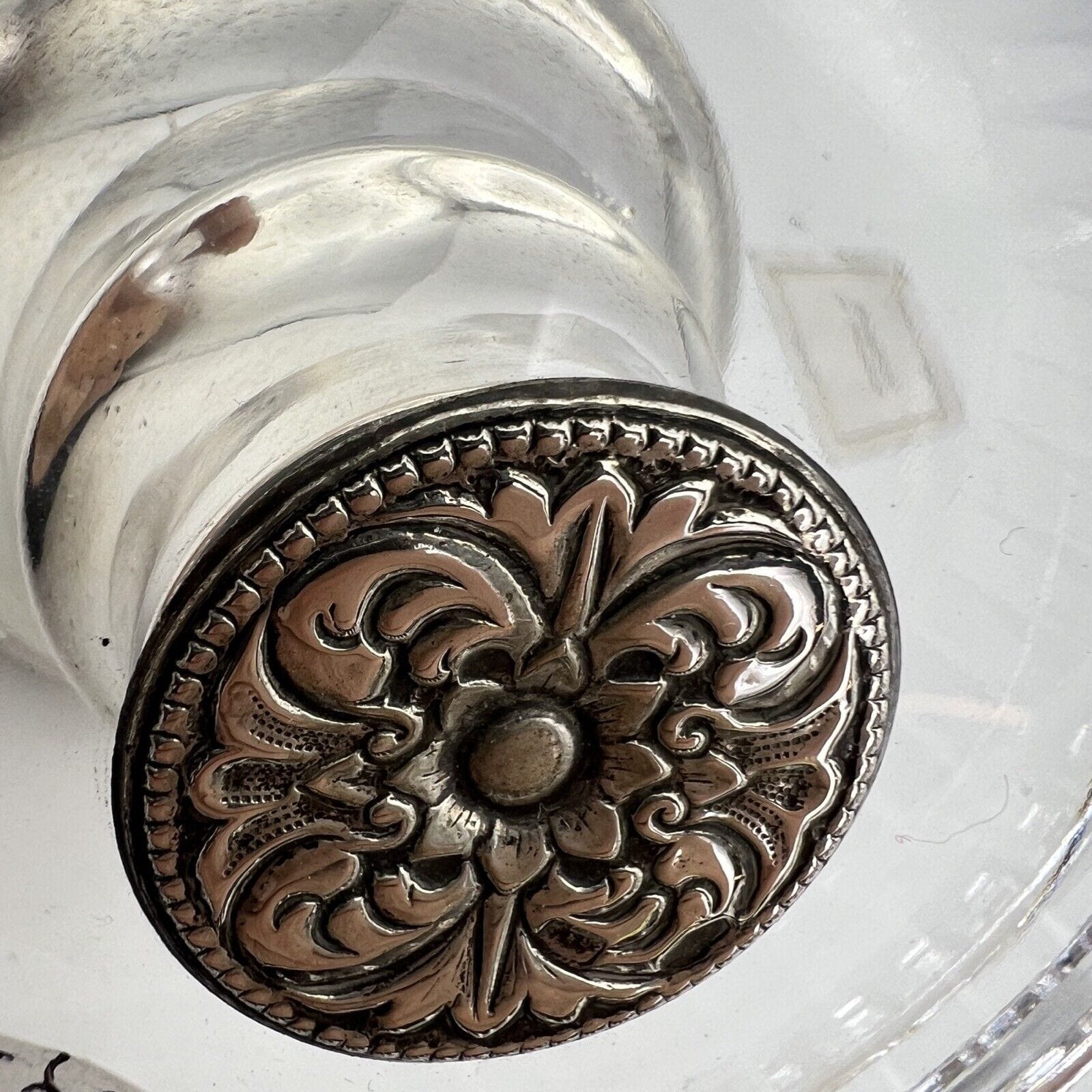 Antica Alzata centrotavola in argento 800 e cristallo molato fruttiera alzatina Categoria  Sheffield & Argento