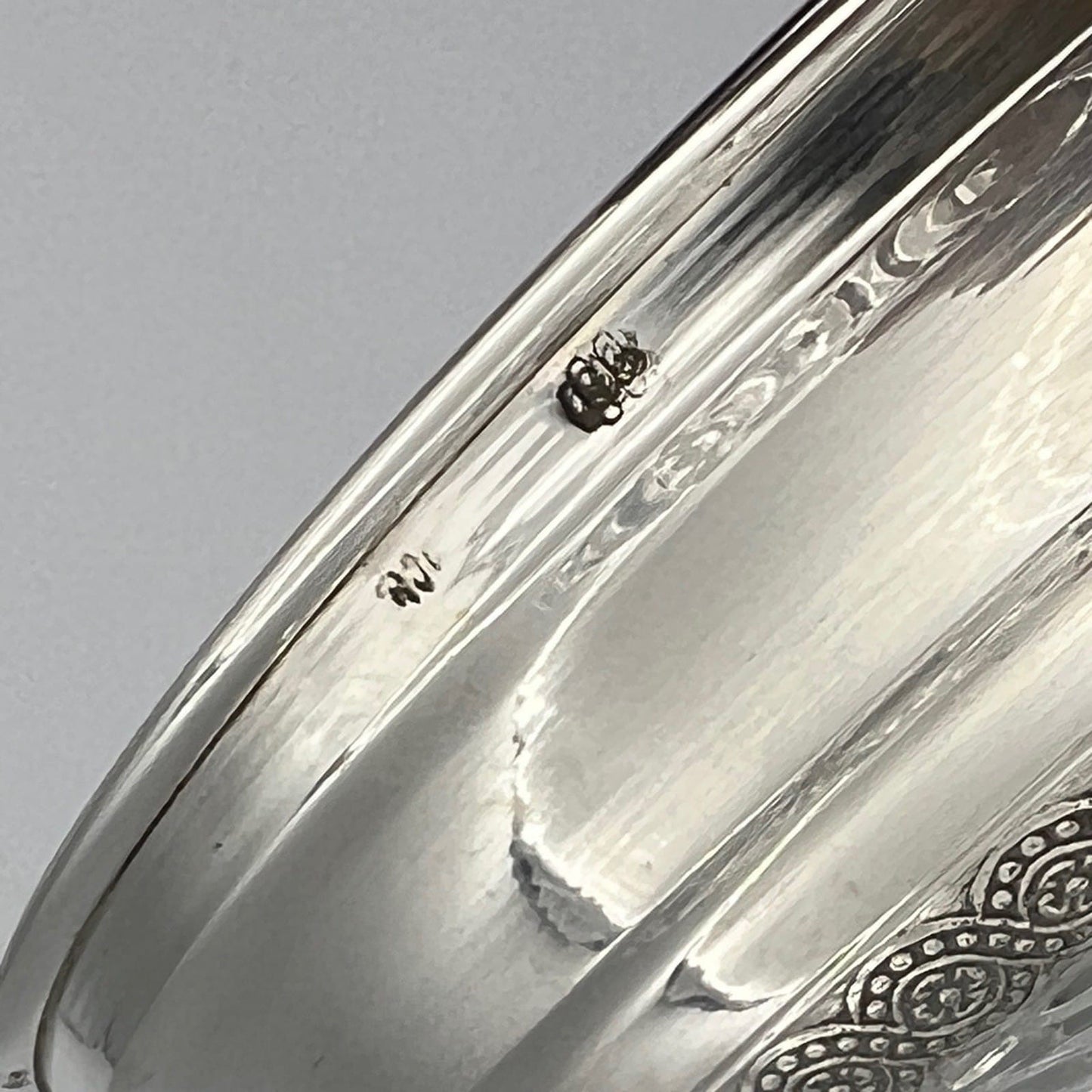 Antica Alzata porta bon bon in argento 800 e vetro molato alzatina anni 50 Categoria  Sheffield & Argento