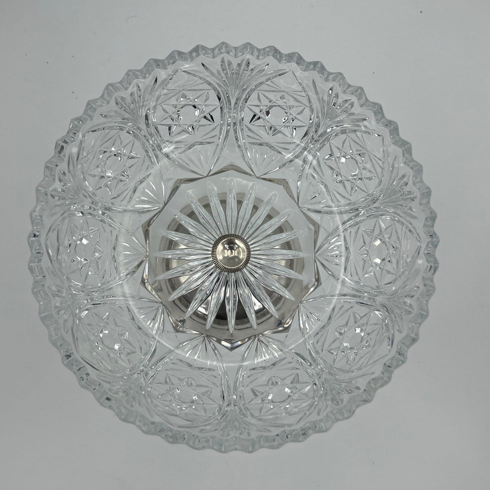 Antica Alzata porta bon bon in argento 800 e vetro molato alzatina anni 50 Categoria  Sheffield & Argento