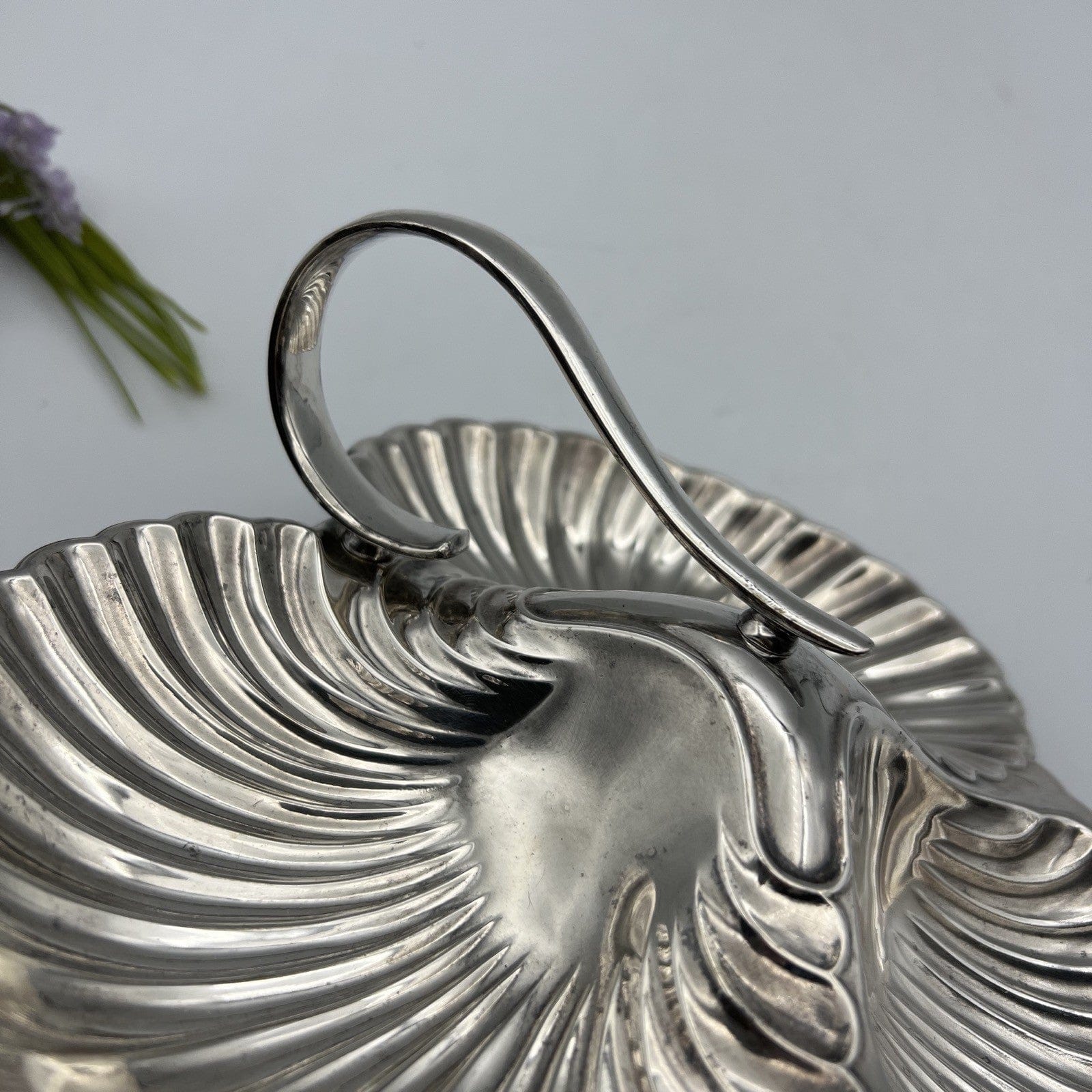 Antica Antipastiera Centrotavola in argento sheffield silver plated Conchiglia Categoria  Sheffield & Argento