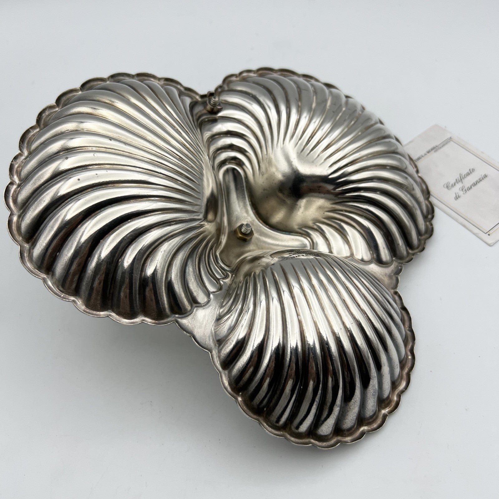 Antica Antipastiera Centrotavola in argento sheffield silver plated Conchiglia Categoria  Sheffield & Argento