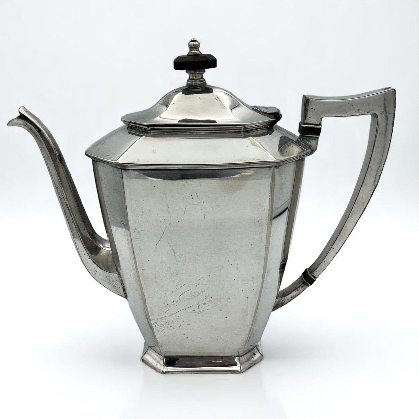 Antica caffettiera in argento placcato silver plated teiera d'epoca 900 Decò Categoria  Sheffield & Argento