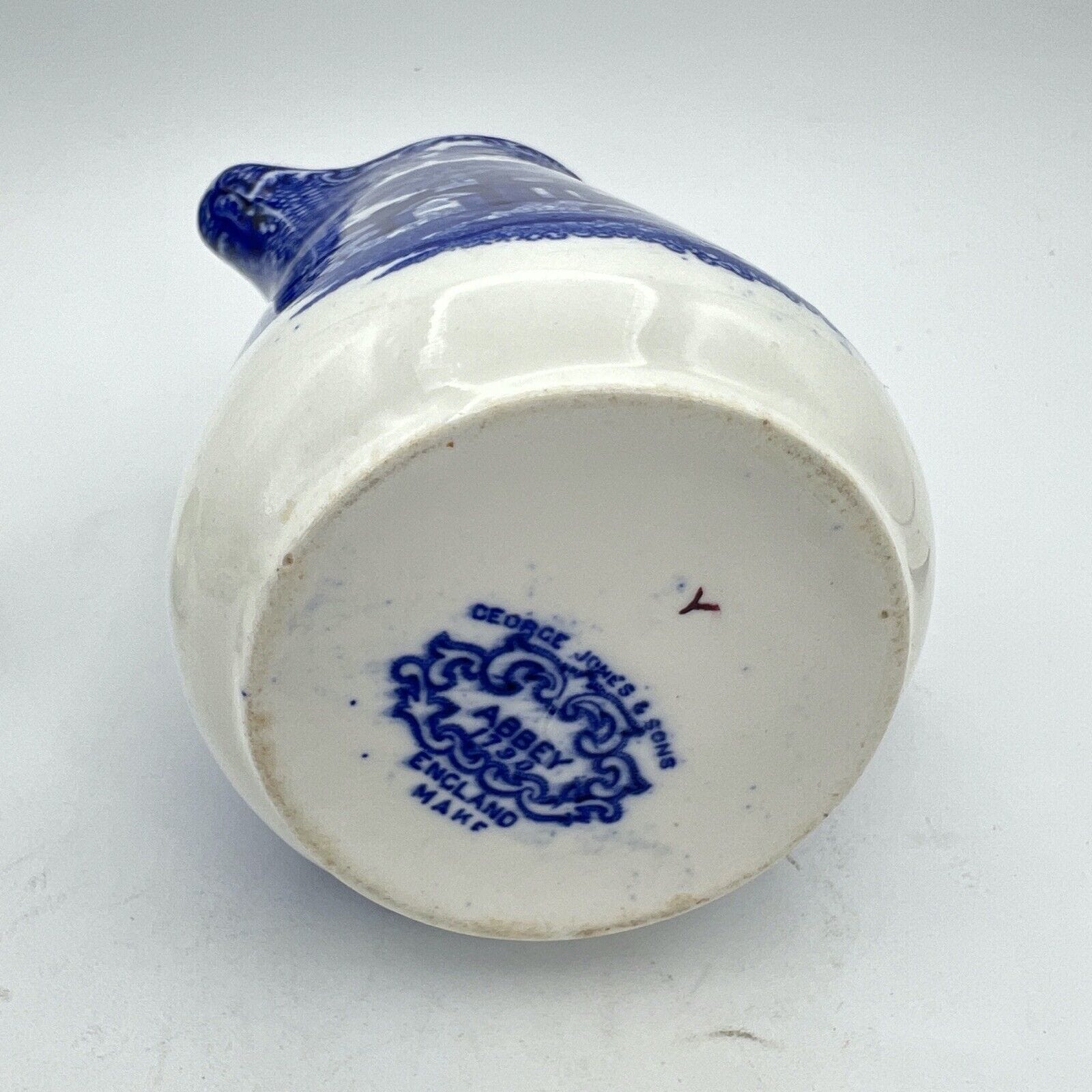 Antica caffettiera in porcellana bianca e blu Inglese Caraffa Teiera epoca 800 Categoria  Servizio tazze - Tazze