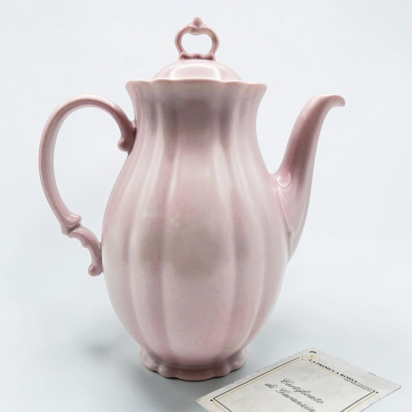 Antica Caffettiera In porcellana Rosa SCI Laveno Verbano Teiera Anni '30 '40 Categoria  Servizio tazze - Tazze