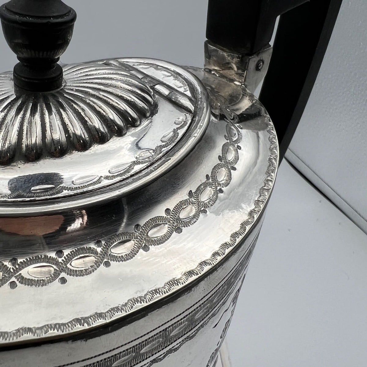 Antica caffettiera inglese in argento silver plated sheffield teiera d'epoca 800 Categoria  Sheffield & Argento