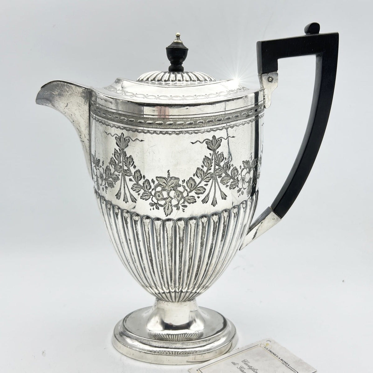 Antica caffettiera inglese in argento silver plated sheffield teiera d'epoca 800 Categoria  Sheffield & Argento