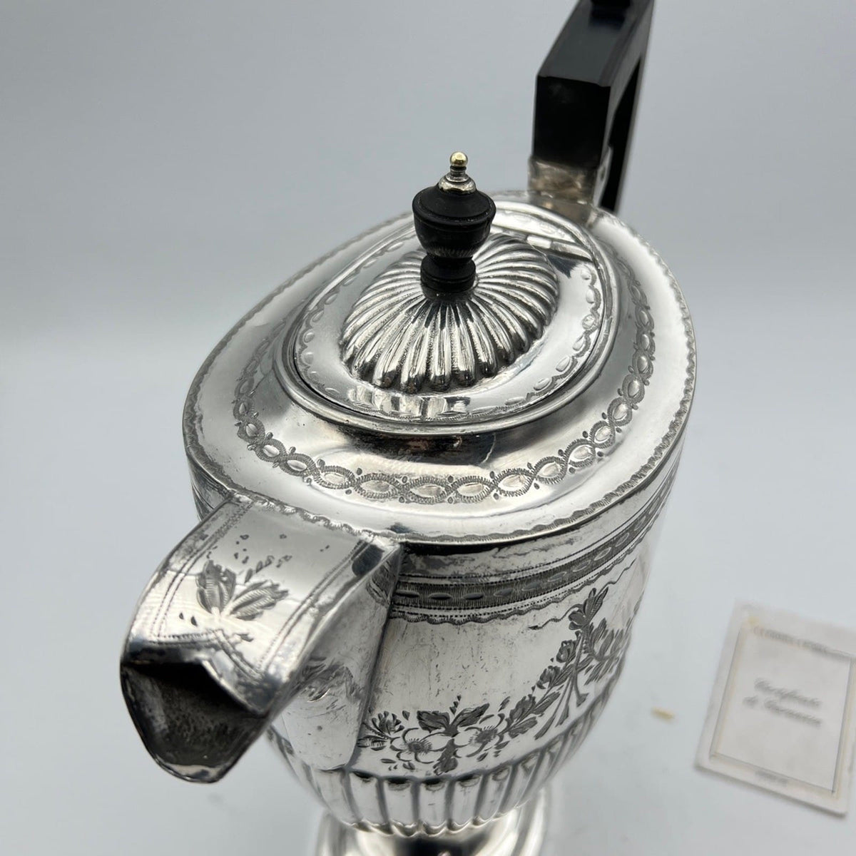 Antica caffettiera inglese in argento silver plated sheffield teiera d'epoca 800 Categoria  Sheffield & Argento