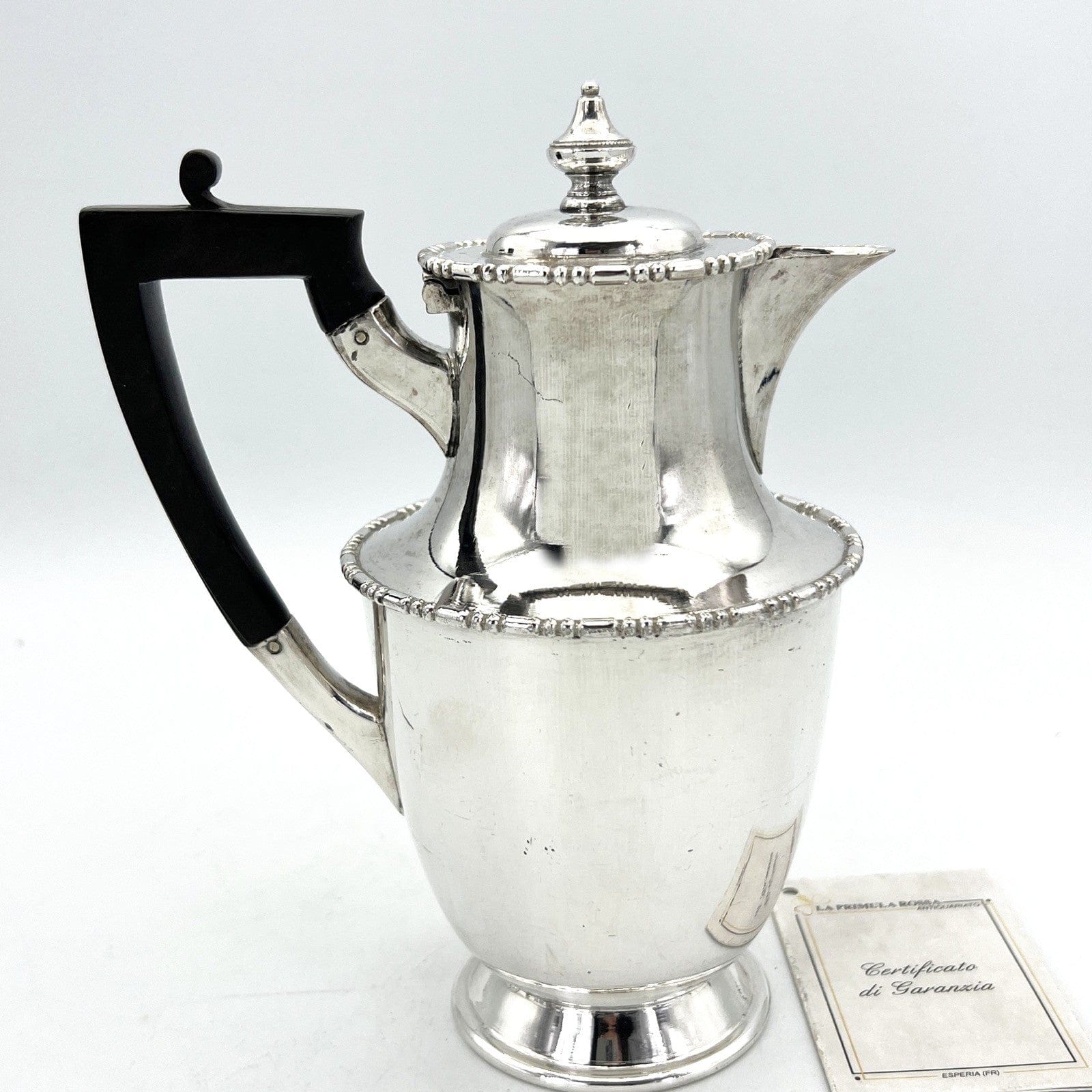 Antica caffettiera inglese in argento silver plated sheffield teiera d'epoca 900 Categoria  Sheffield & Argento