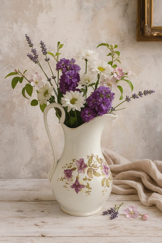 Antica Caraffa in ceramica bianca Brocca epoca 900 vaso versatoio Sci Laveno Categoria  Servizio tazze - Tazze