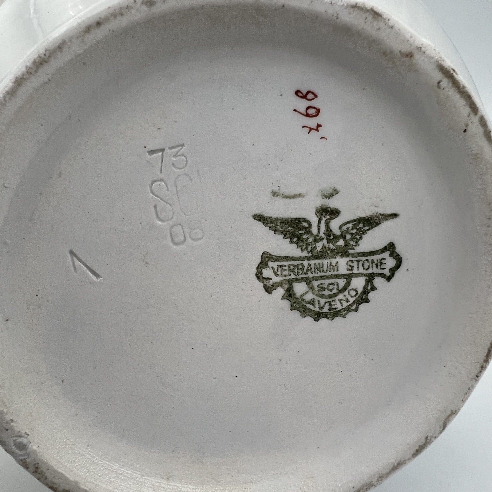 Antica Caraffa in ceramica bianca Brocca epoca 900 vaso versatoio Sci Laveno Categoria  Servizio tazze - Tazze