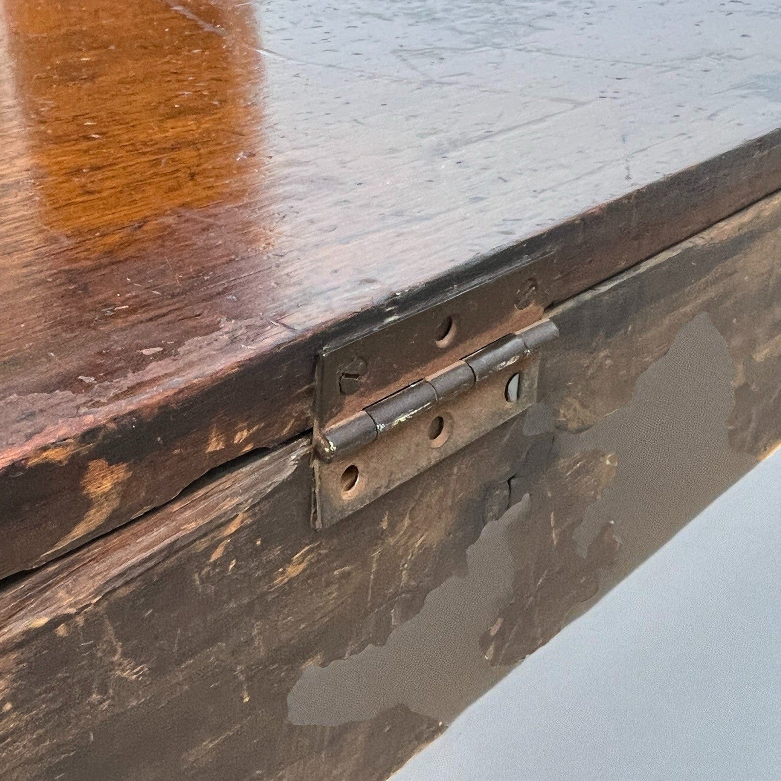 Antica Cassapanca Inglese in legno di rovere Epoca 800 Baule Panca  Madia Cassa Categoria  Casse & Bauli