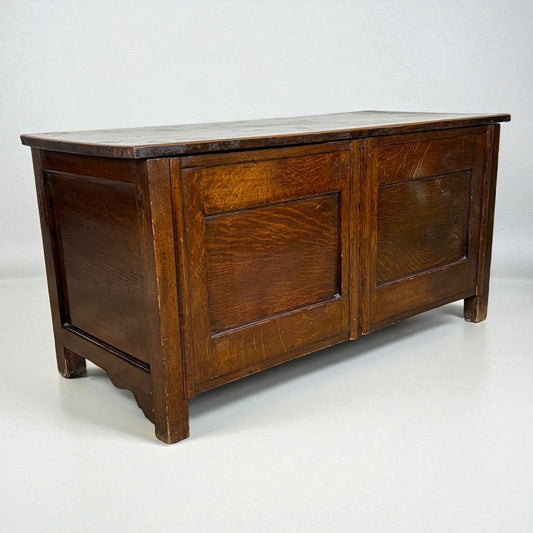 Antica Cassapanca Inglese in legno di rovere Epoca 800 Baule Panca  Madia Cassa Categoria  Casse & Bauli