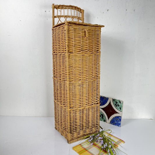 Antica Cesta in Vimini vintage porta pane Baguette cestino shabby portaombrelli Categoria  Vintage