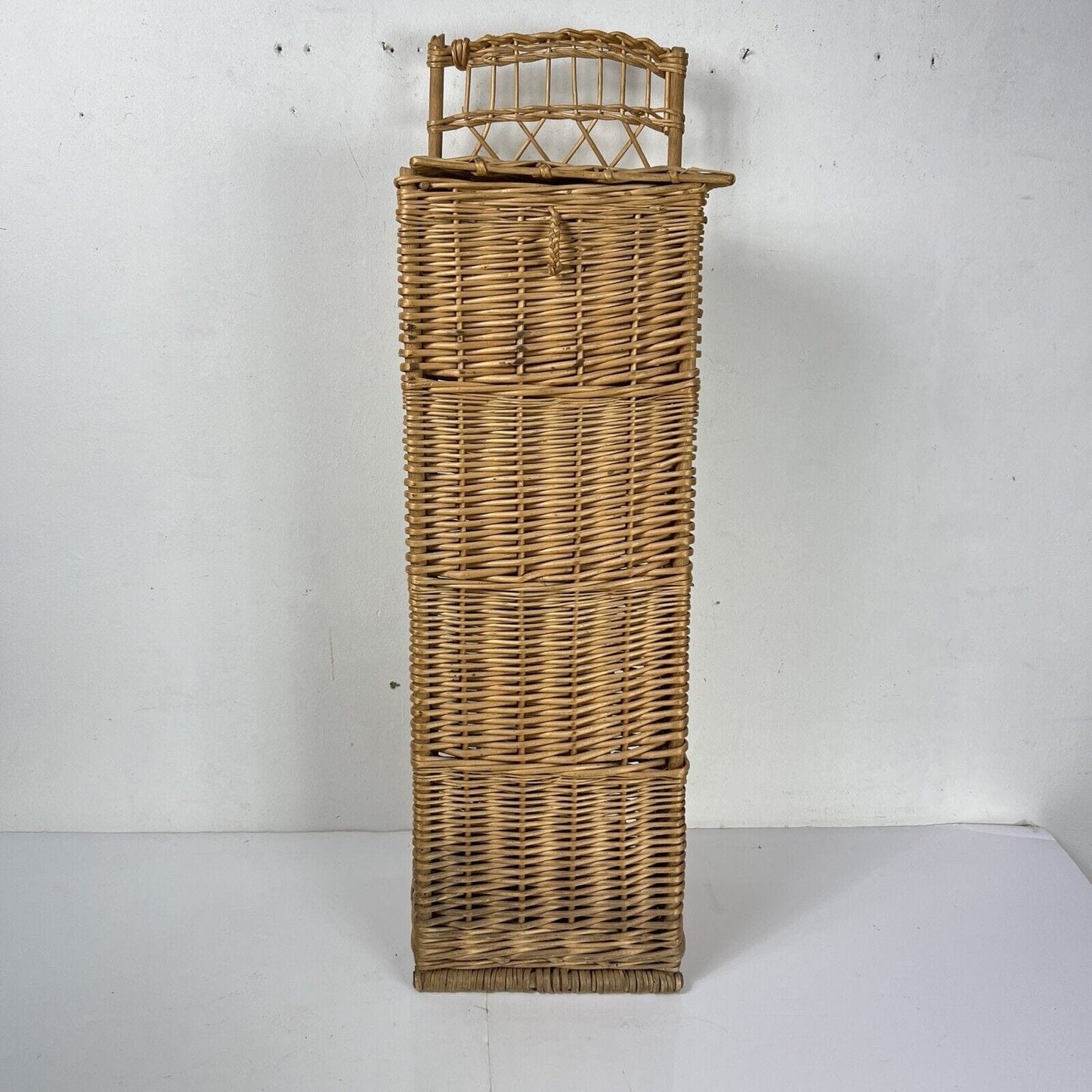 Antica Cesta in Vimini vintage porta pane Baguette cestino shabby portaombrelli Categoria  Vintage