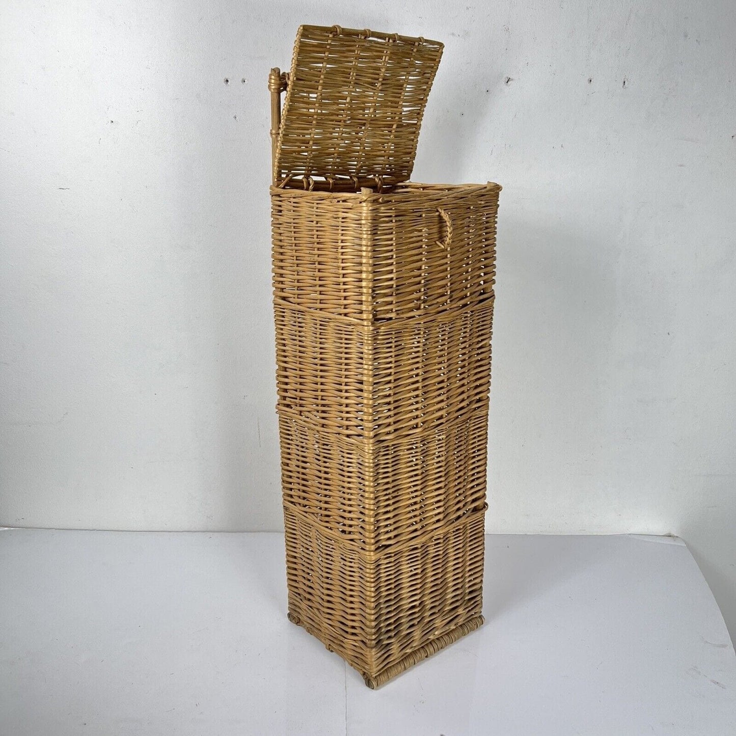 Antica Cesta in Vimini vintage porta pane Baguette cestino shabby portaombrelli Categoria  Vintage